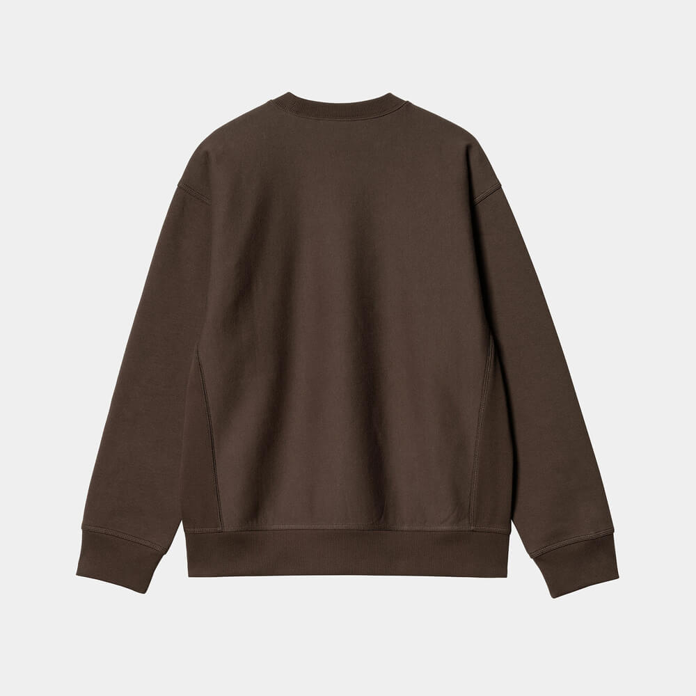 Carhartt American Script Sweat, tobacco – Image 2