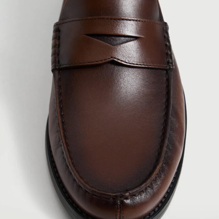 Leather penny loafers