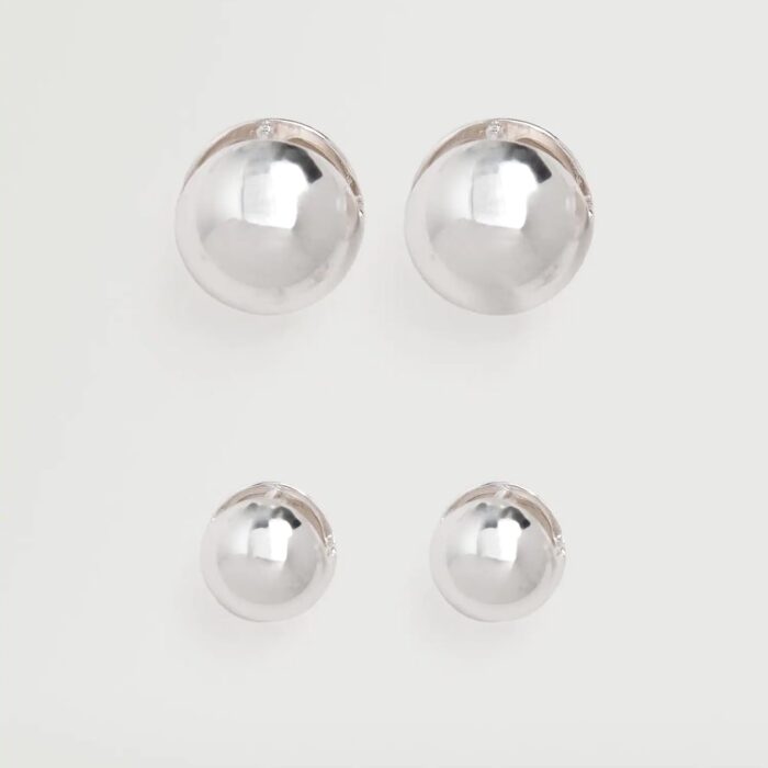 Metallic ball earrings