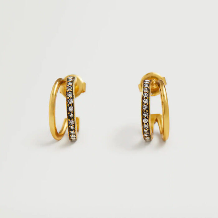 Sparkled hoop earrings