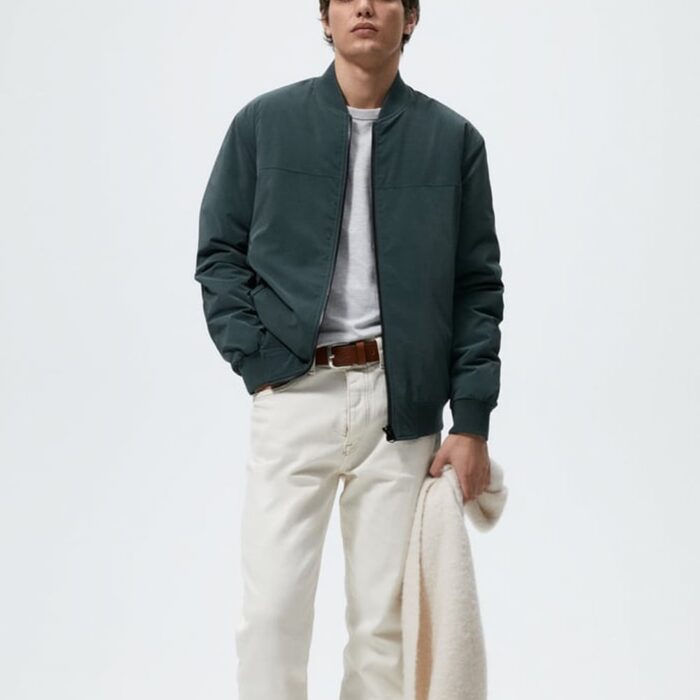 Quilted bomber jacket